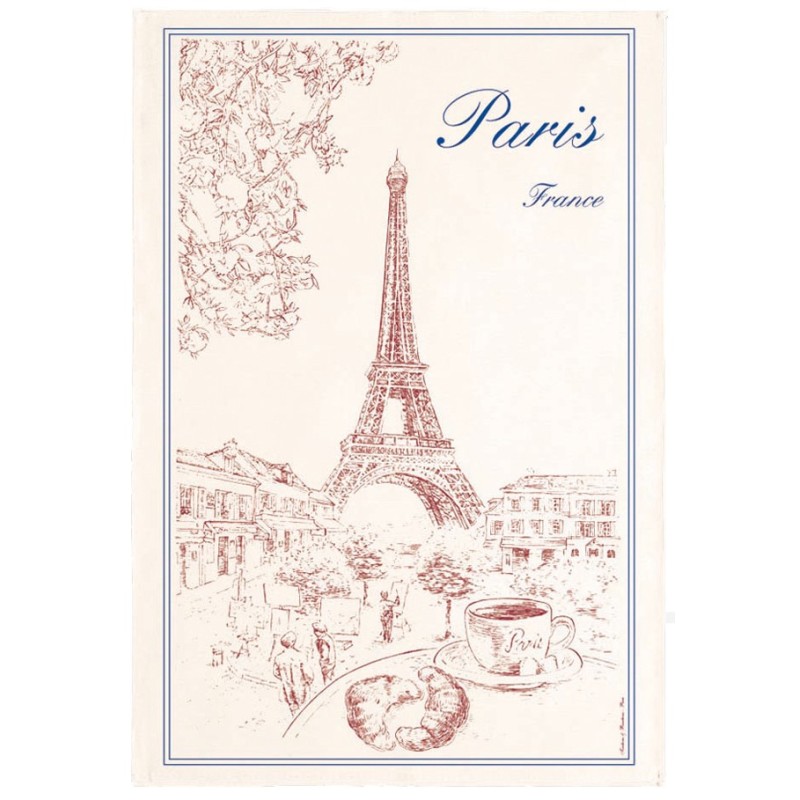 Strofinaccio Paris Tour Eiffel Écru 72 X 48 Strofinaccio Paris Tour Eiffel Écru 72 X 48