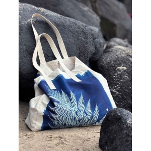 Borsa shopper Fougère Bleu 38 X 46 X 18
