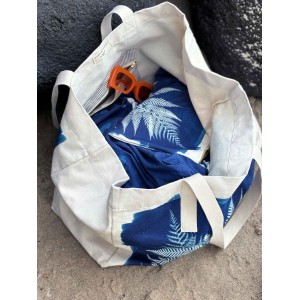 Borsa shopper Fougère Bleu 38 X 46 X 18
