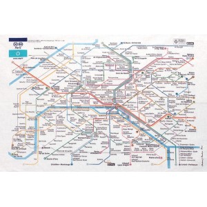 Strofinaccio Paris RATP Blanc 72 X 48