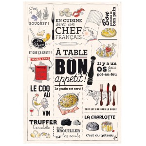 Strofinaccio Cuisine Française Écru 48 X 72