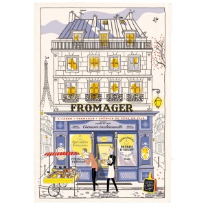 Strofinaccio Façade Fromager Écru 48 X 72