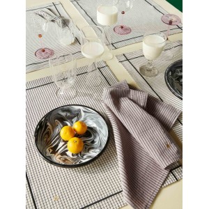 Set di 2 tovaglioli Léonie Poivre rose 40 X 40