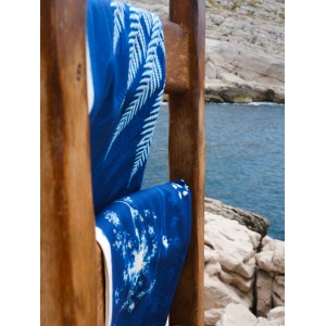 Strofinaccio Fleurs de carotte Bleu 70 X 50