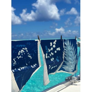 Strofinaccio Fougère Bleu 70 X 50