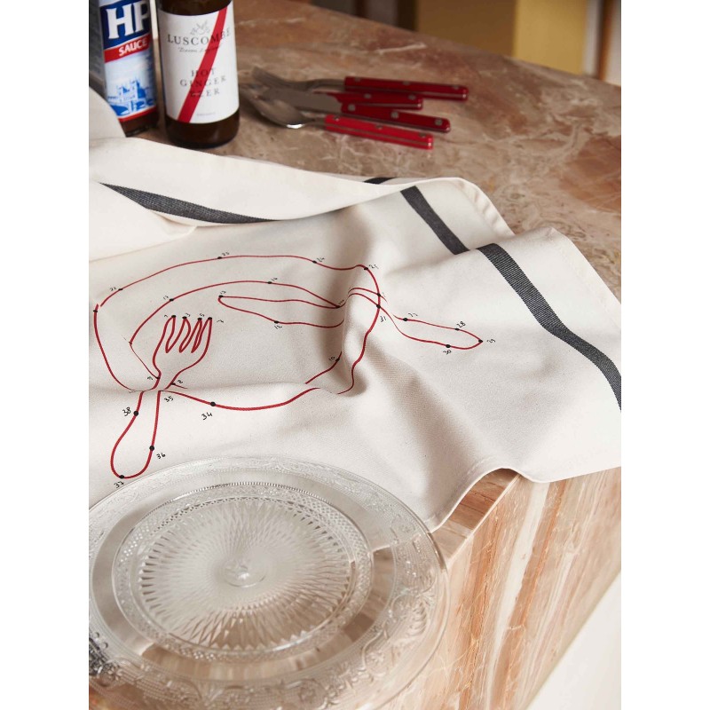 Strofinaccio Phil Dinette Écru 70 X 50