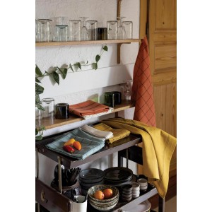 Strofinaccio Karma Ecru/Rouge 55 X 75