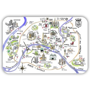 Set da tavola Dessin Paris Assortis 45 X 30