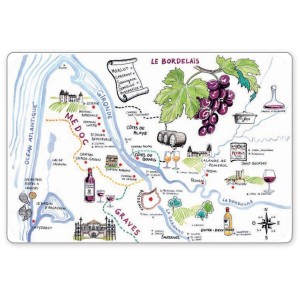 Set da tavola Dessin Vignoble Bordeaux Assortis 45 X 30