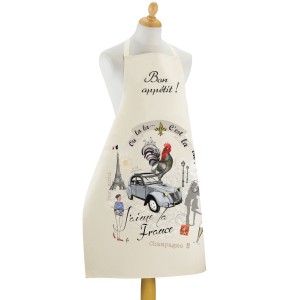 Grande grembiule da cucina France Panorama Écru 72 X 96