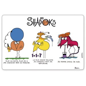 Set da tavola Shadoks 3 devises Assortis 30 X 45