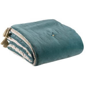 Piumino con pompon Elise Rouille 80 X 180