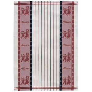 Strofinaccio jacquard Lisel Rouge 70 X 50