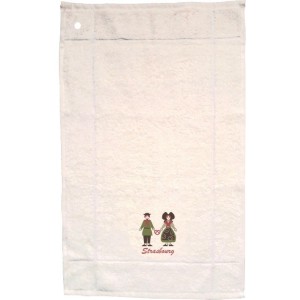 Scatola di 2 asciugamani Broderie Alsace Assortis 30 X 50