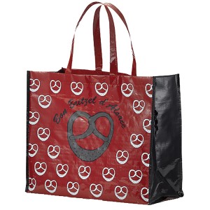 Grande borsa shopping Bretzel Rouge 36 X 44