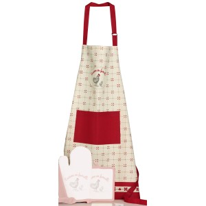 Grembiule da cucina En famille Ivoire 72 X 85