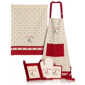 Grembiule da cucina En famille Ivoire 72 X 85