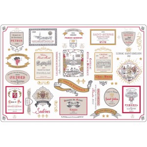 Set da tavola Multi-étiquettes Bordeaux Multico 30 X 45