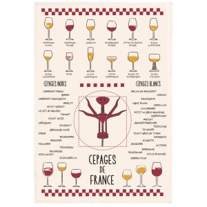 Strofinaccio Vins et cépages Écru 50 X 70