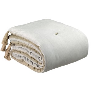 Piumino con pompon Elise Rouille 80 X 180