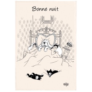 Strofinaccio Dubout Bonne nuit Écru 48 X 72