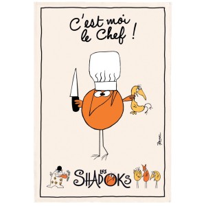Strofinaccio Shadoks Grand chef Ecru Écru 48 X 72