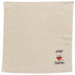 Asciugamano quadrato Chef Shadoks Ivoire 50 X 50