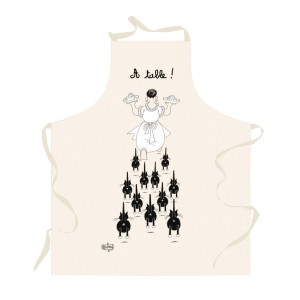 Grembiule da cucina Dubout À table Écru 85 X 72