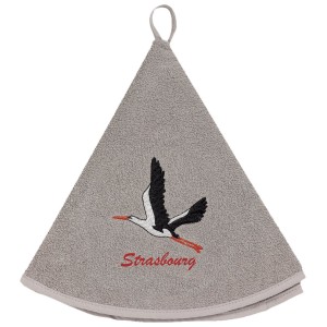 Asciugamano rotondo Cigogne Envol Strasbourg Gris Diameter 60