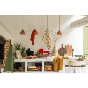 Grembiule da cucina riciclato Dario Ambre 72 X 85