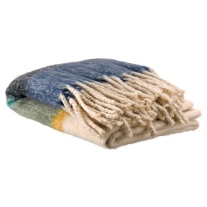 Plaid a righe riciclato Isabel Rouille 130 X 160