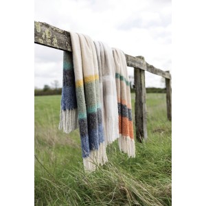 Plaid a righe riciclato Isabel Rouille 130 X 160