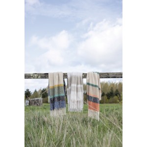 Plaid a righe riciclato Isabel Rouille 130 X 160