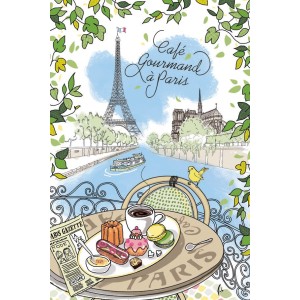 Strofinaccio Paris Café gourmand Blanc 48 X 72