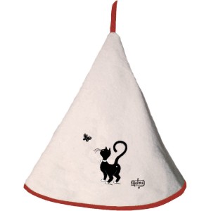 Asciugamano Dubout Chat papillon Ivoire Diameter 60