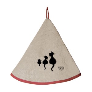 Asciugamano Dubout 3 chats Ficelle Diameter 60
