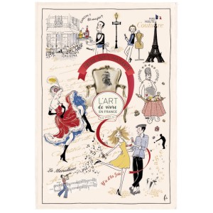 Strofinaccio stampato Art de vivre Écru 48 X 72