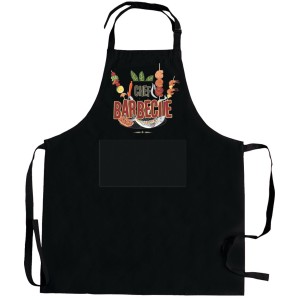Grembiule da cucina con tasca riciclata Barbecue Noir 72 X 90