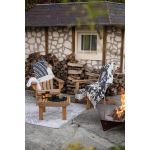 Plaid riciclato Gini Carbone 127 X 160