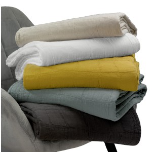 Plaid riciclato Titou Acier 260 X 260