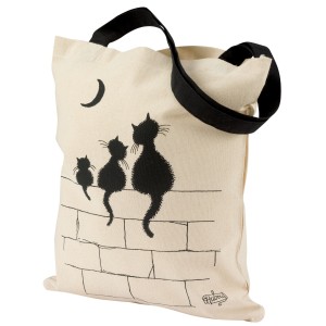 Borsa Dubout 3 chats Écru 40 X 35