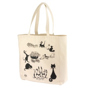 Borsa shopping Dubout Multichats Écru 40 X 36 X 16