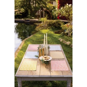 Set da tavola rivestito riciclato Fatou Corail 33 X 48