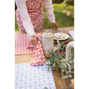 Set da tavola rivestito riciclato Fatou Corail 33 X 48