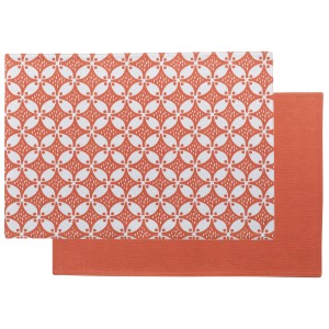 Set da tavola rivestito riciclato Fatou Corail 33 X 48