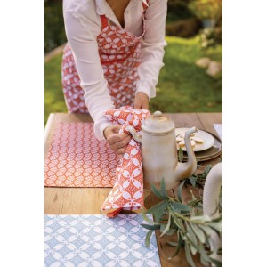 Grembiule da cucina rivestito riciclato Fatou Corail 72 X 85