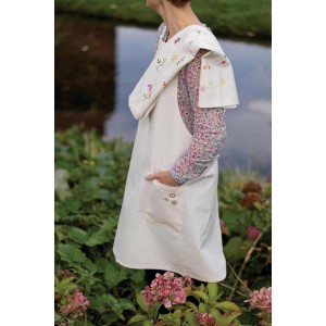 Grembiule da cucina riciclato Gardenia Écru 110 X 80