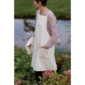 Grembiule da cucina riciclato Gardenia Écru 110 X 80