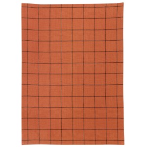 Strofinaccio misto a quadri Kilia Écru 50 X 70