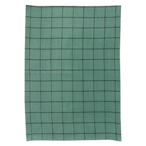 Strofinaccio misto a quadri Kilia Écru 50 X 70
